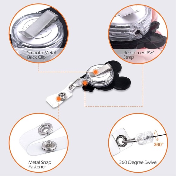 Disney Tsum Tsum Mickey Character Badge Holder - Black, Yellow, Blue - Picture 4 of 6